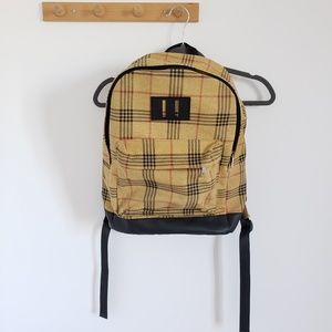 🧚3/20 - Mustard plaid backpack